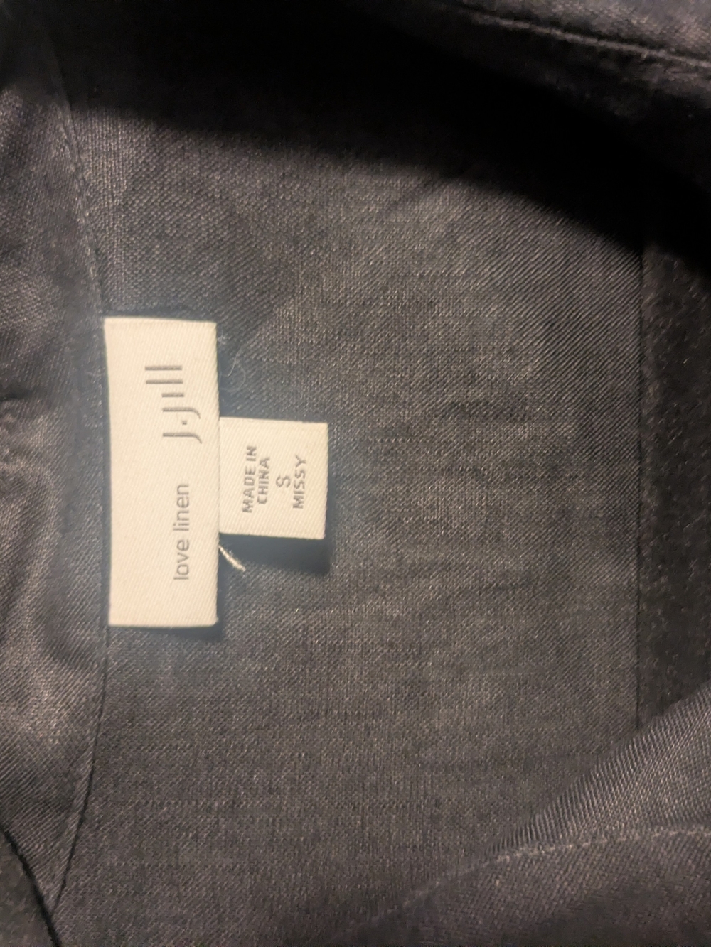 J. Jill Black Button-Front Long-Sleeve Blouse - Picture 3 of 3